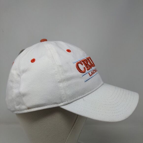 The Game Men's Slideback Hat White OSFM Embroidered Orange Crush Lacrosse Logo - Picture 7 of 10